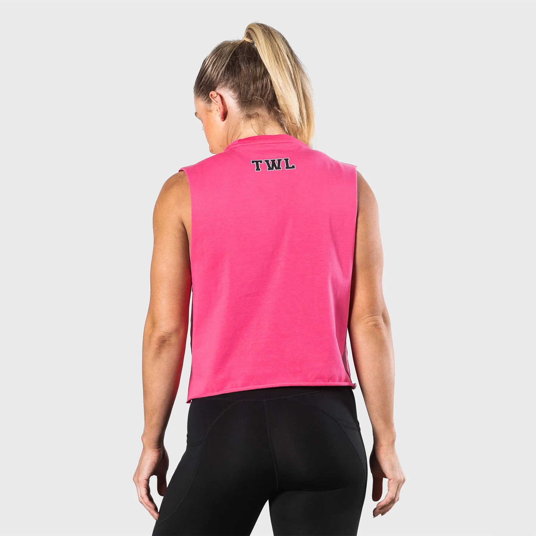 TWL - WOMEN'S SLASH CROP - FLAMINGO/TORIAN SQUAD