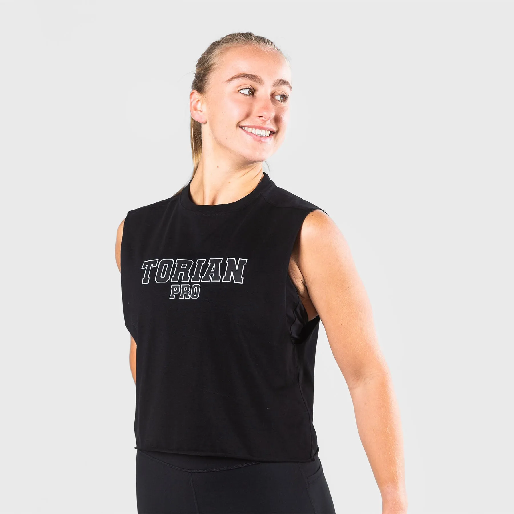 TWL - WOMEN'S SLASH CROP - TORIAN SQUAD - BLACK