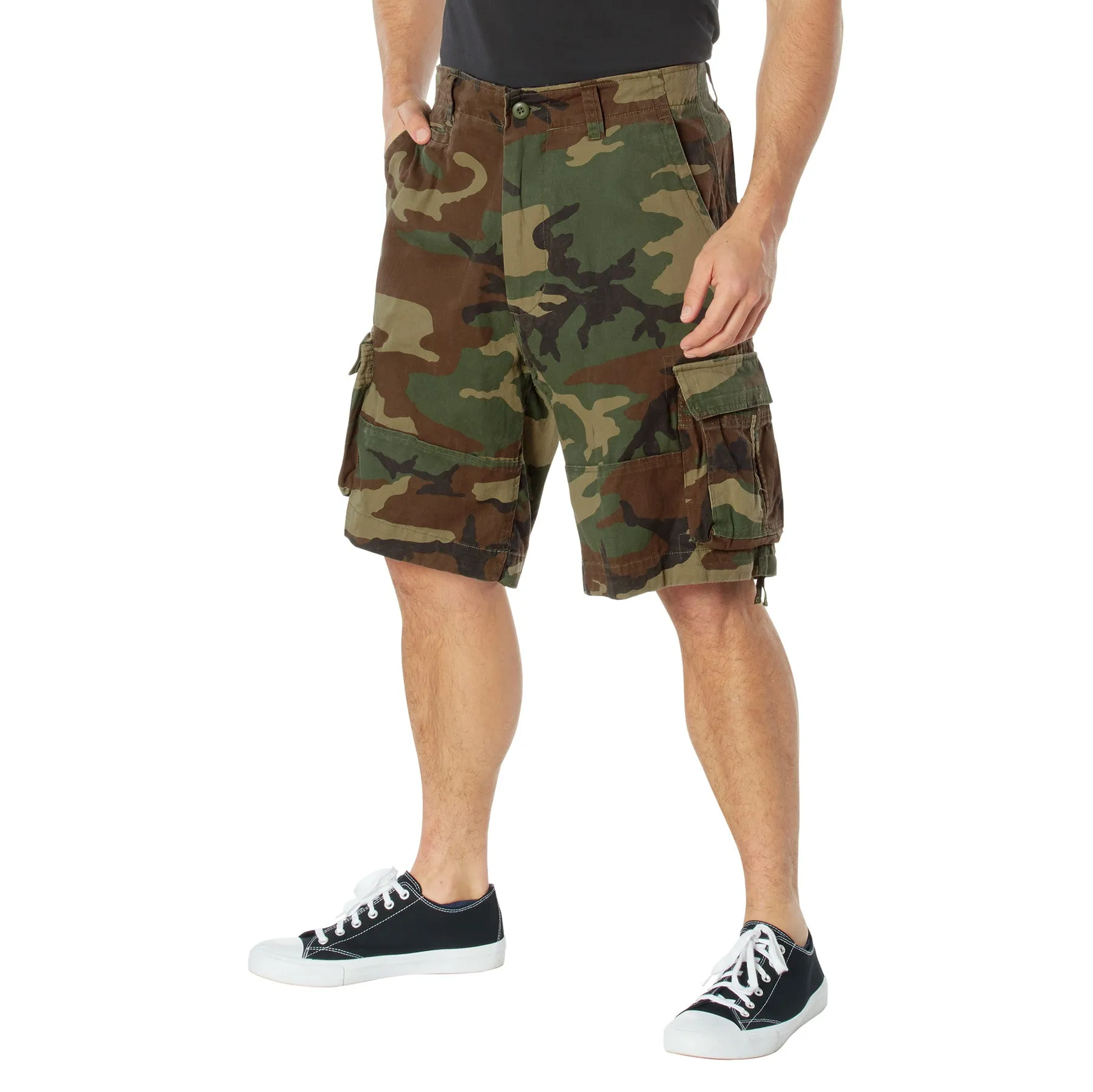 Vintage Infantry Utility Short- Woodland Camo