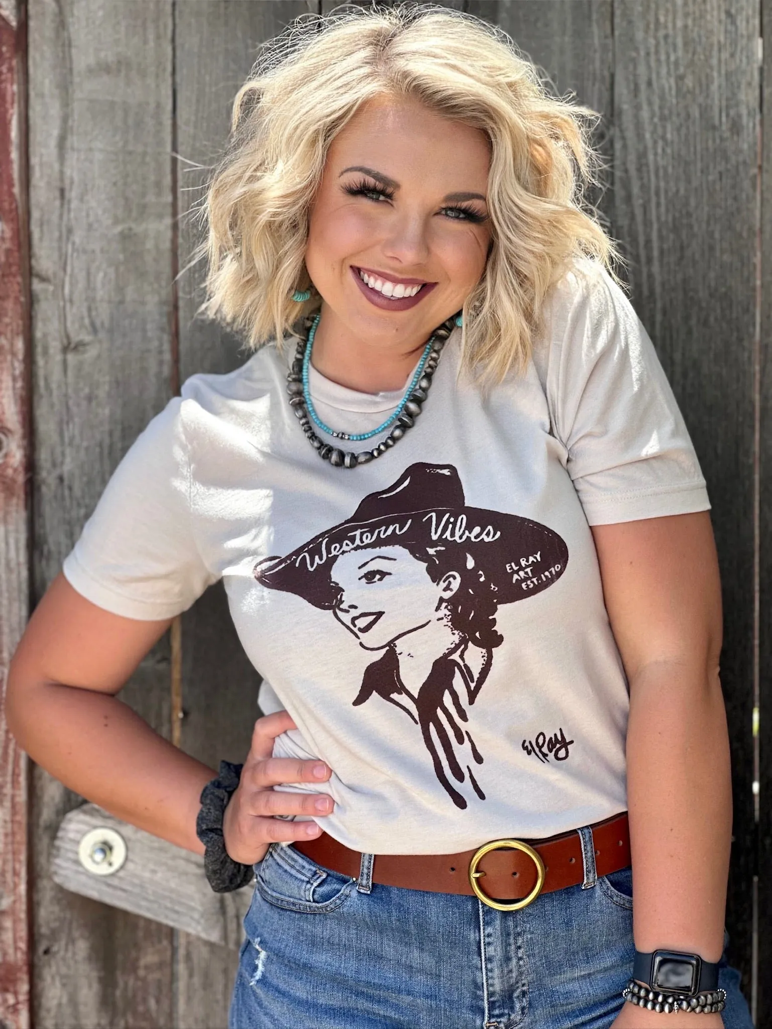 Western Vibes Heather Dust Tee