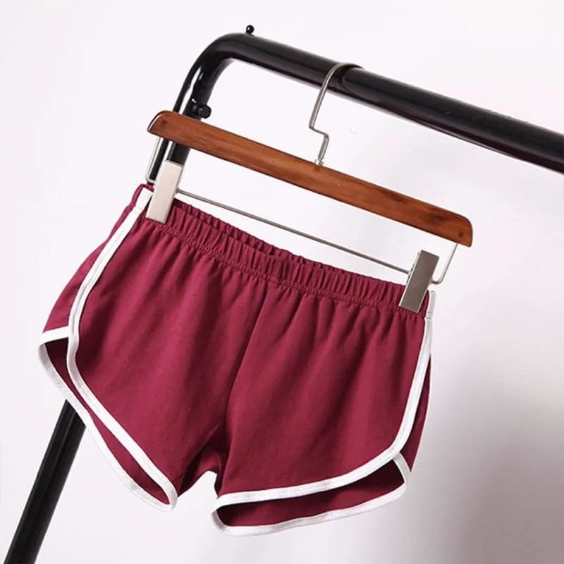 Women Casual Shorts Workout Waistband Skinny Short