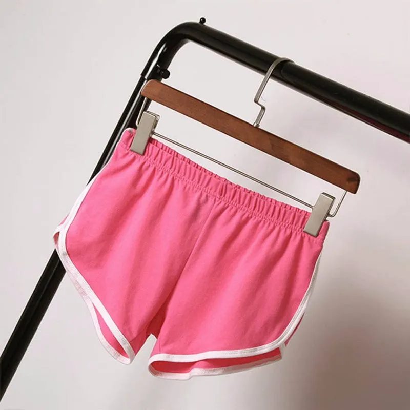 Women Casual Shorts Workout Waistband Skinny Short