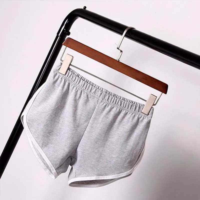 Women Casual Shorts Workout Waistband Skinny Short