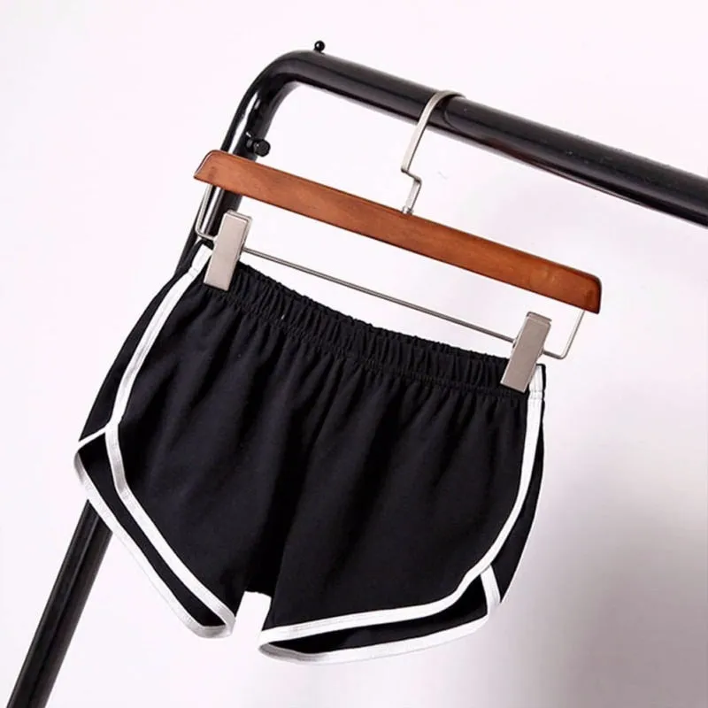 Women Casual Shorts Workout Waistband Skinny Short