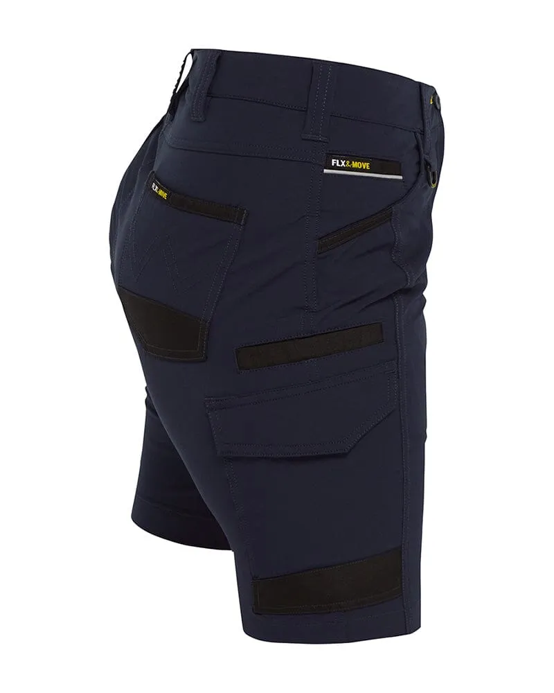 Womens Flex and Move 4 Way Stretch Zip Cargo Short - Navy