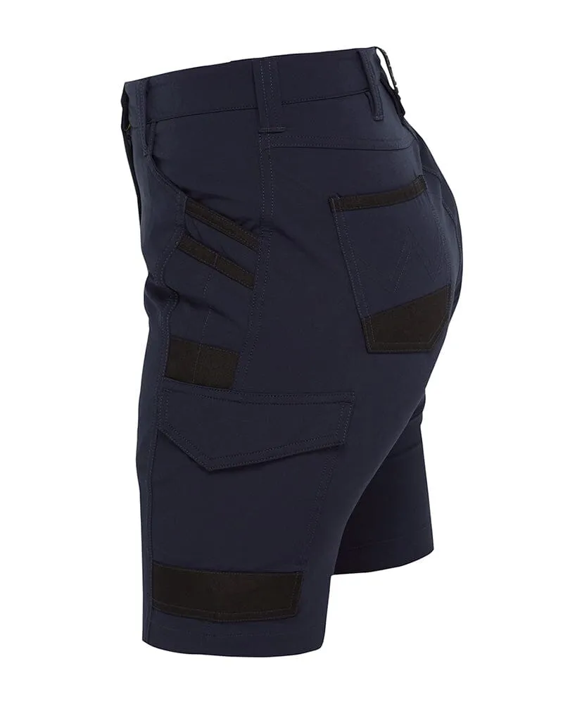 Womens Flex and Move 4 Way Stretch Zip Cargo Short - Navy