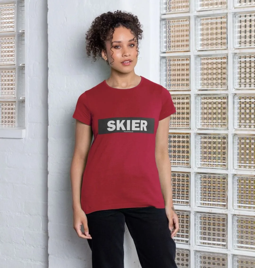 Women's Skier Censor Bar Organic Tee