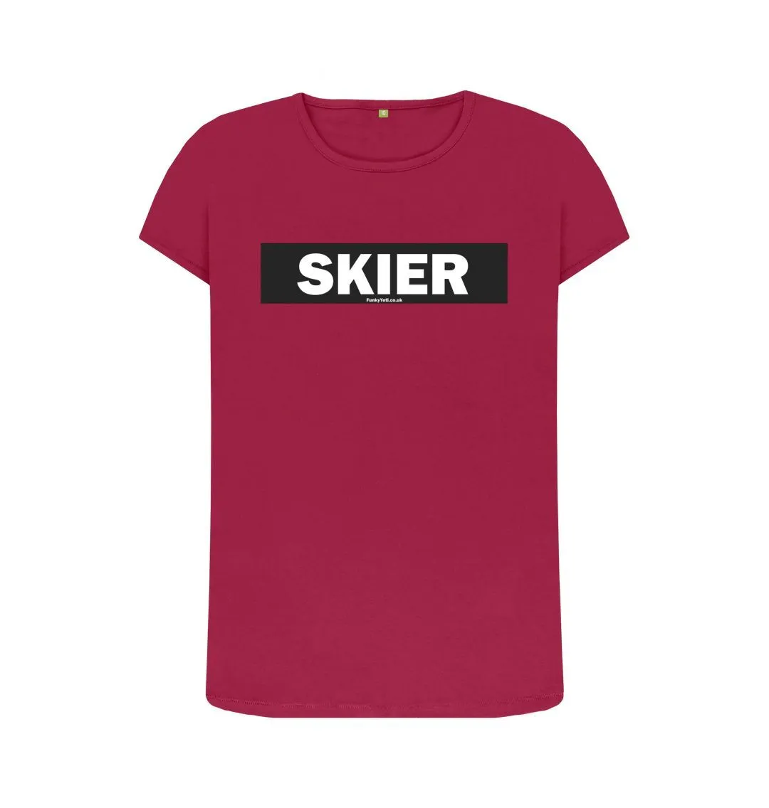 Women's Skier Censor Bar Organic Tee