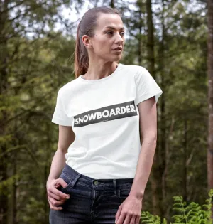 Women's Snowboarder Censor Bar Organic Tee