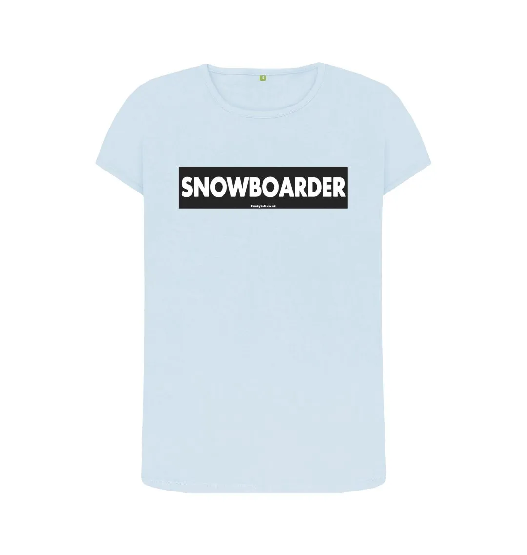 Women's Snowboarder Censor Bar Organic Tee