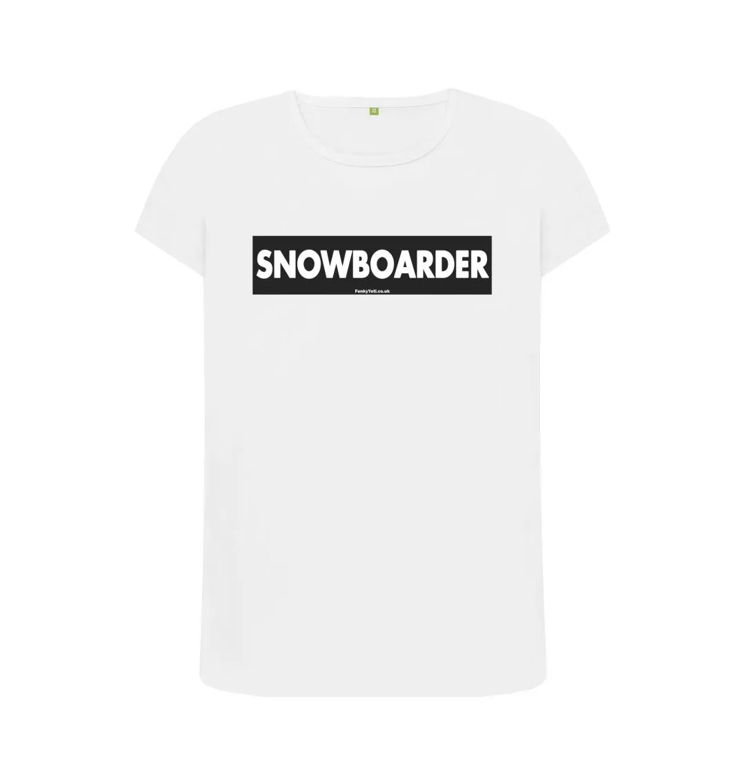 Women's Snowboarder Censor Bar Organic Tee