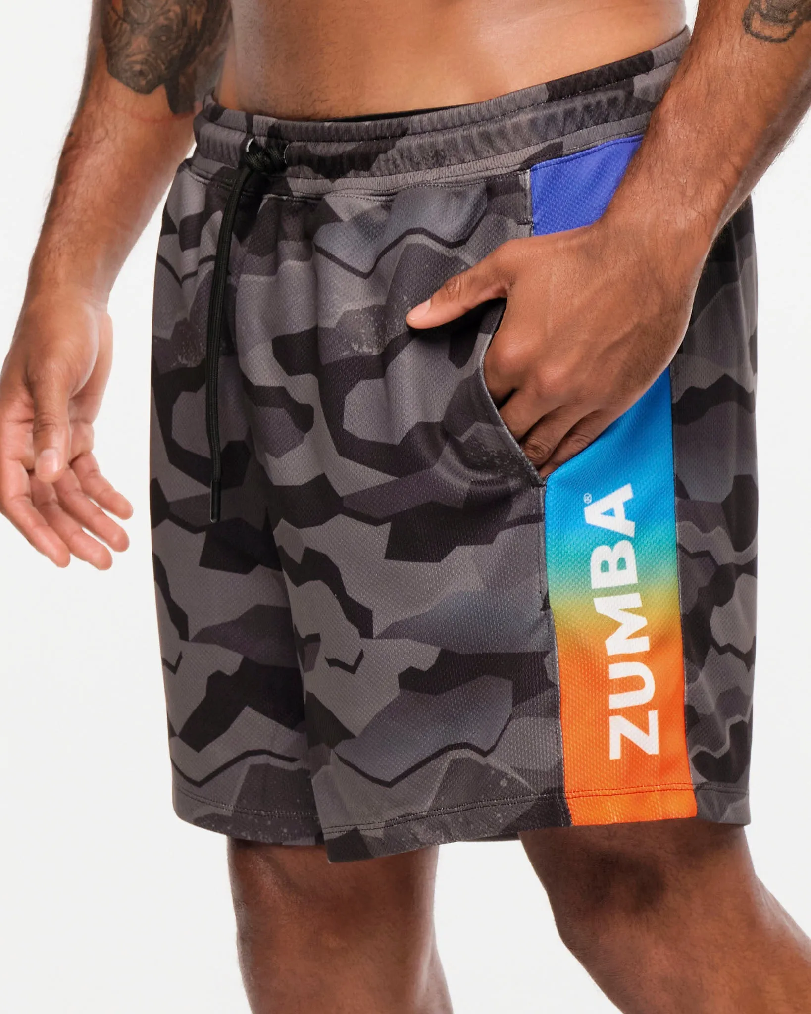 Zumba Explore Men's Mesh Shorts With Inserts